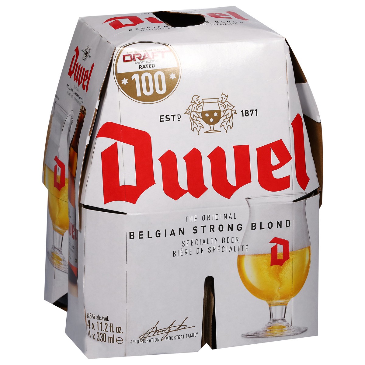 slide 9 of 11, Duvel Belgian Strong Blond Beer 4 - 11.2 fl oz Bottles, 4 ct; 11.2 oz