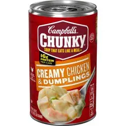 Campbell's Chunky Soup, Creamy Chicken and Dumplings Soup, 18.8 Oz Can