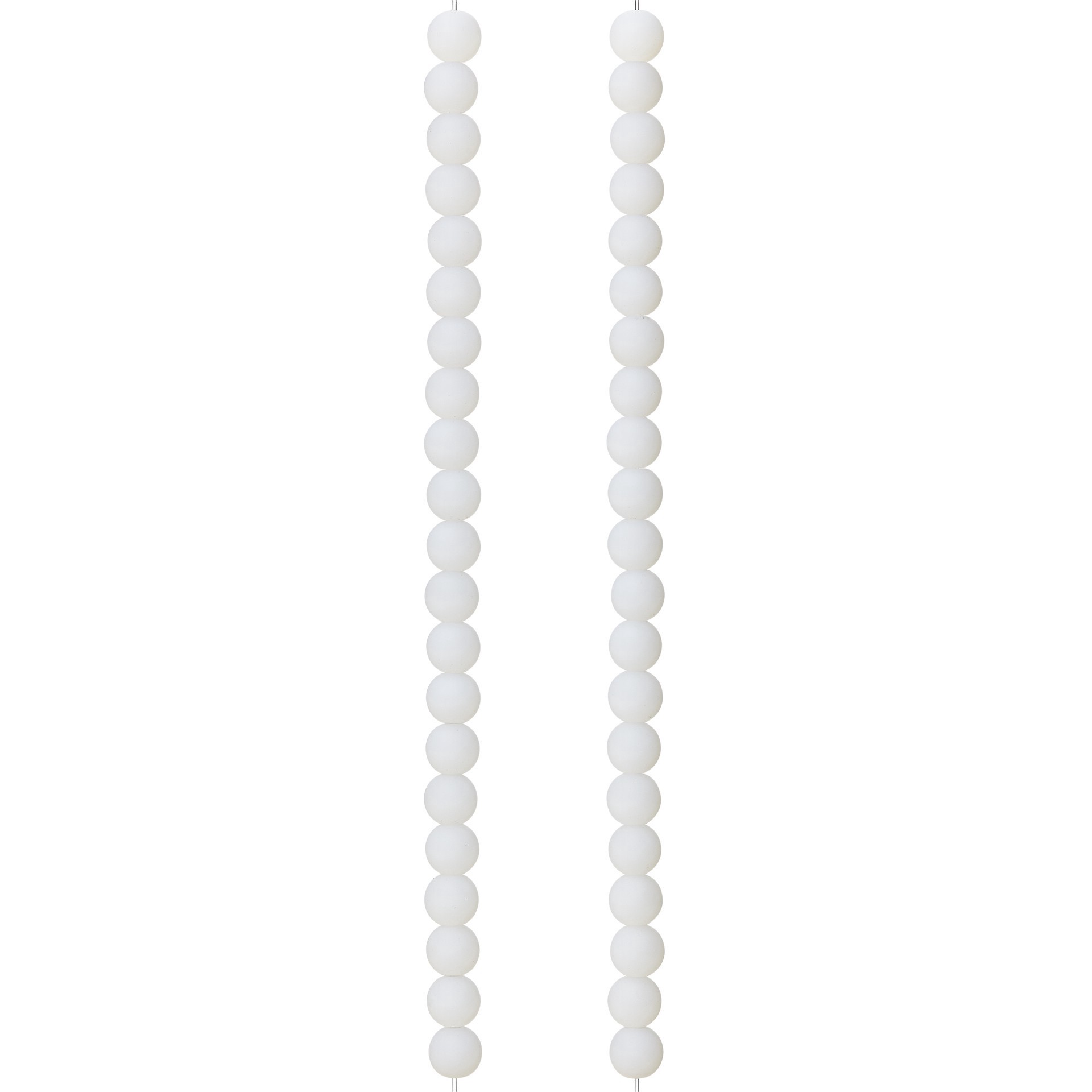 slide 3 of 3, Opaque White Glass Round Beads, 8mm By Bead Landing, 8mm