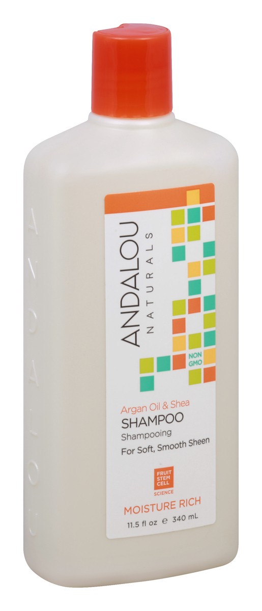 slide 2 of 10, Andalou Naturals Argan Oil & Shea Moisture Rich Shampoo, 11.5 fl oz