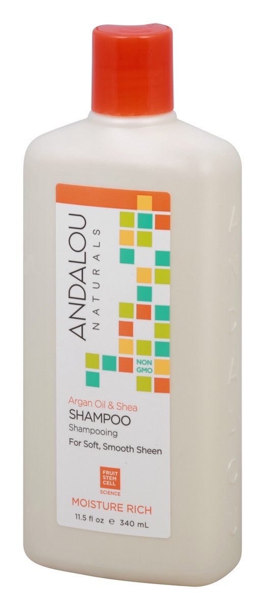 slide 3 of 10, Andalou Naturals Argan Oil & Shea Moisture Rich Shampoo, 11.5 fl oz