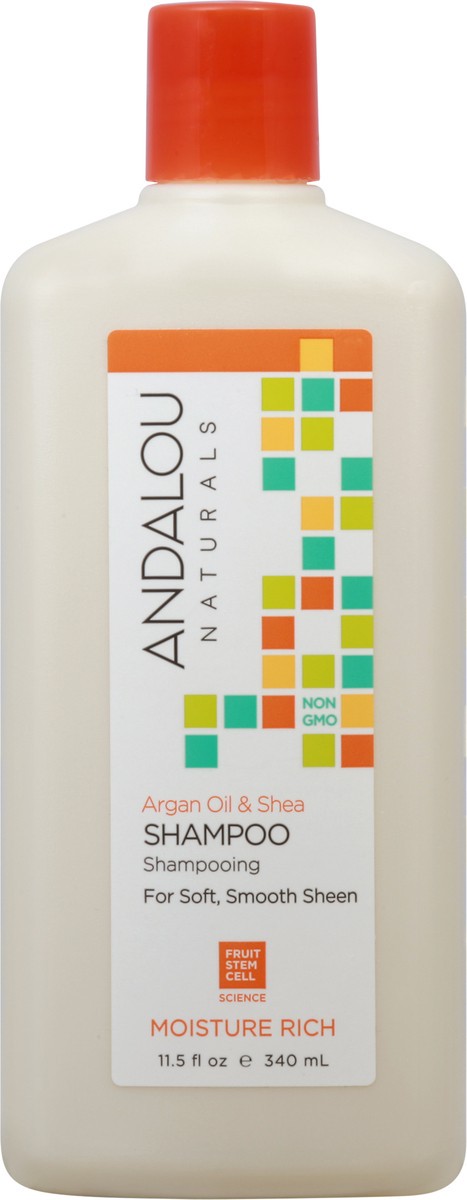 slide 8 of 10, Andalou Naturals Argan Oil & Shea Moisture Rich Shampoo, 11.5 fl oz