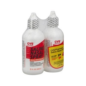slide 1 of 1, CVS Pharmacy Saline Nasal Spray Twin Pack, 2 ct; 3 fl oz; 88 ml