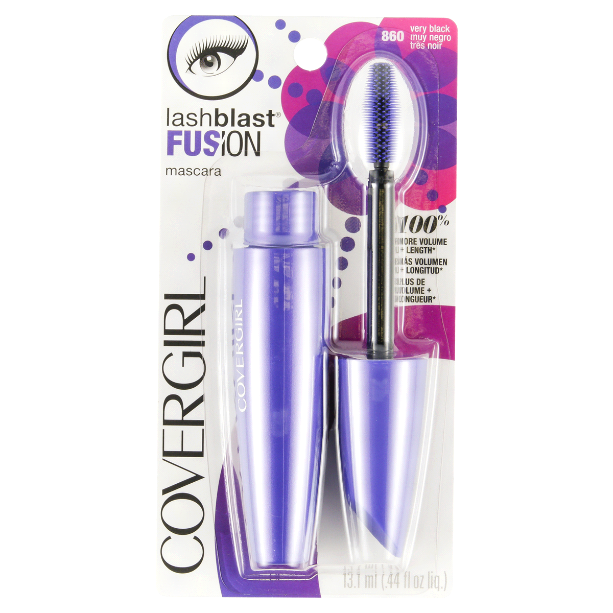 slide 1 of 9, Covergirl LashBlast Fusion Mascara 860 Very Black |, 0.44 oz