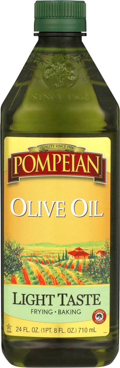 slide 9 of 9, Pompeian Extra Light Olive Oil, 24 oz