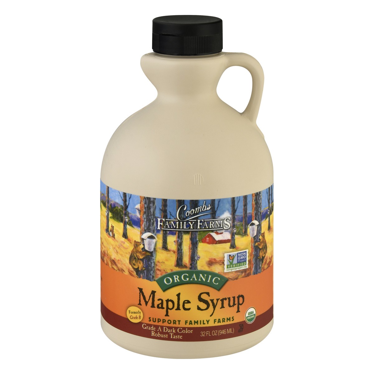 slide 1 of 1, Coombs Family Farms Coombs Grade A Dark Maple Syrup Organic, 32 oz