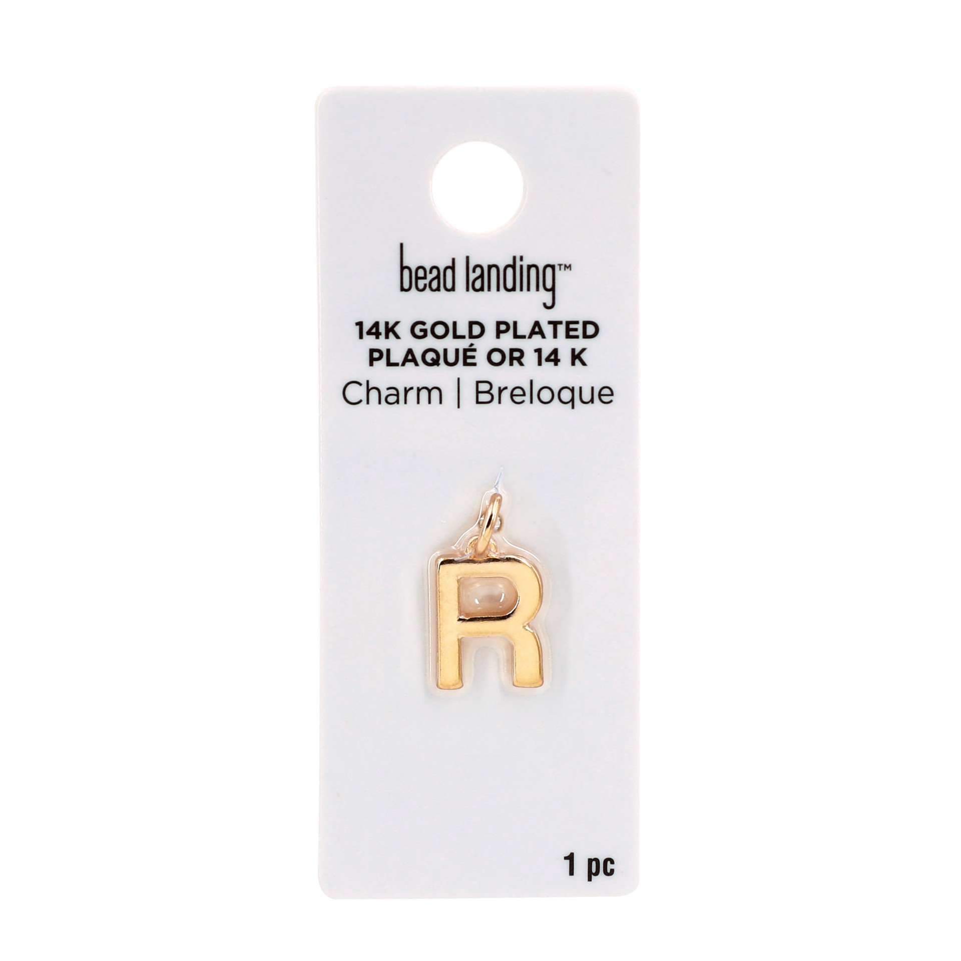 slide 3 of 4, 14k Gold Plated Letter Charm By Bead Landing, 0.75 in
