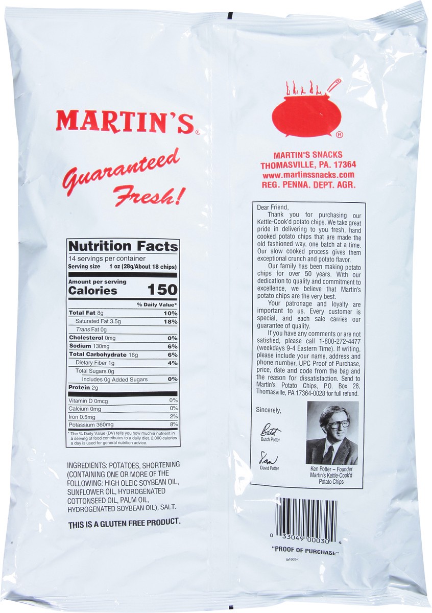 slide 3 of 11, Martin's Hand Cooked Kettle-Cook'd Potato Chips 14 oz, 13.25 oz