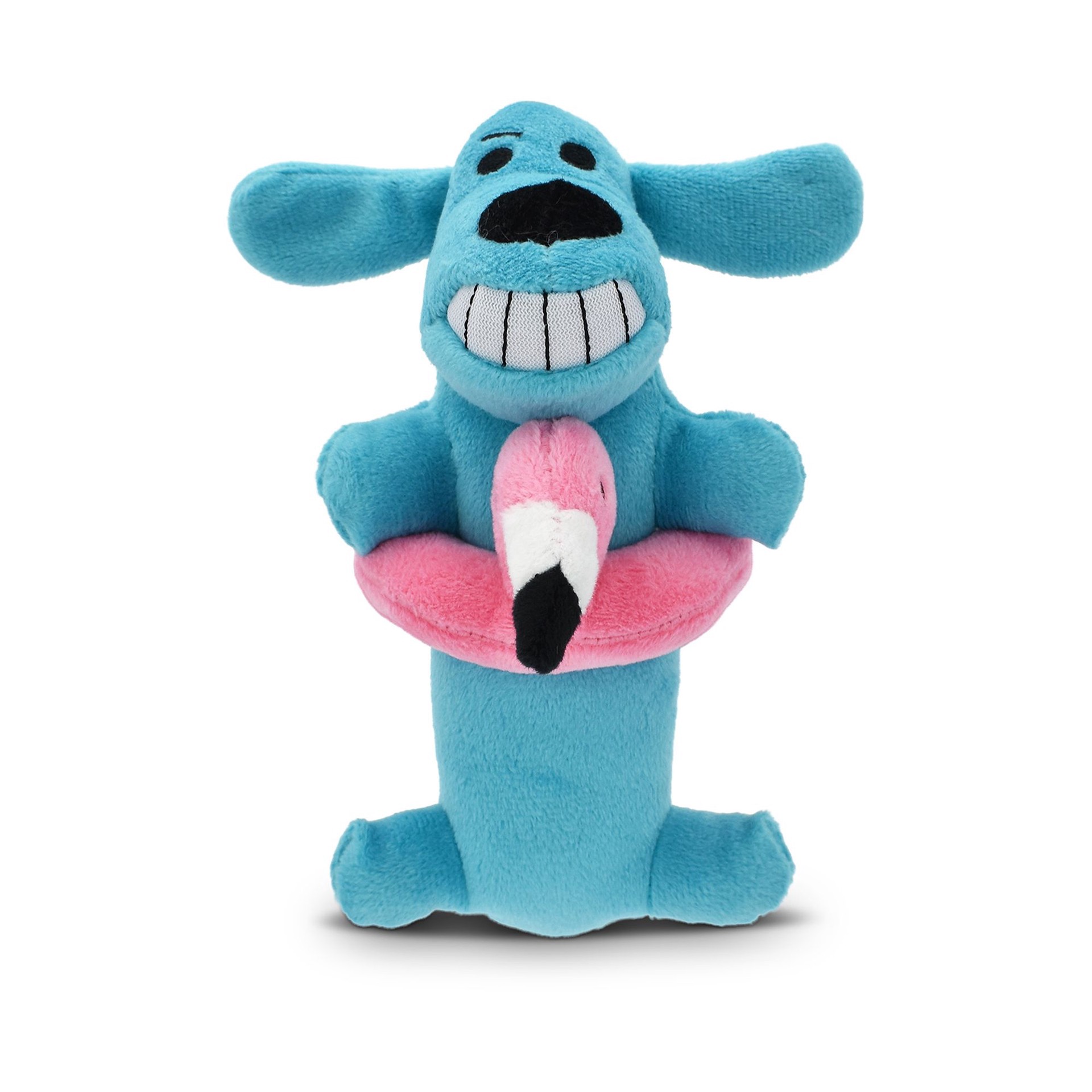 slide 1 of 1, Multipet Bobo W/ Flamingo Floatie Squeaker Plush Dog Toy, SM