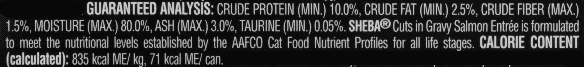 slide 9 of 9, Sheba Cuts in Gravy Salmon Entree Premium Cat Food, 3 oz