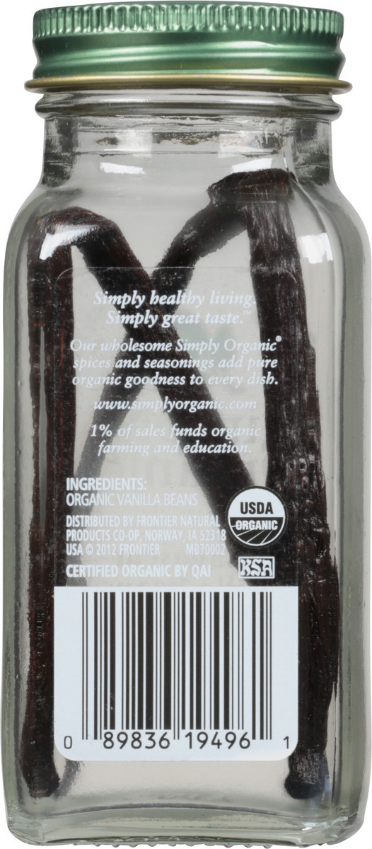 slide 6 of 13, Simply Organic Whole Madagascar Vanilla Beans, 2 ct