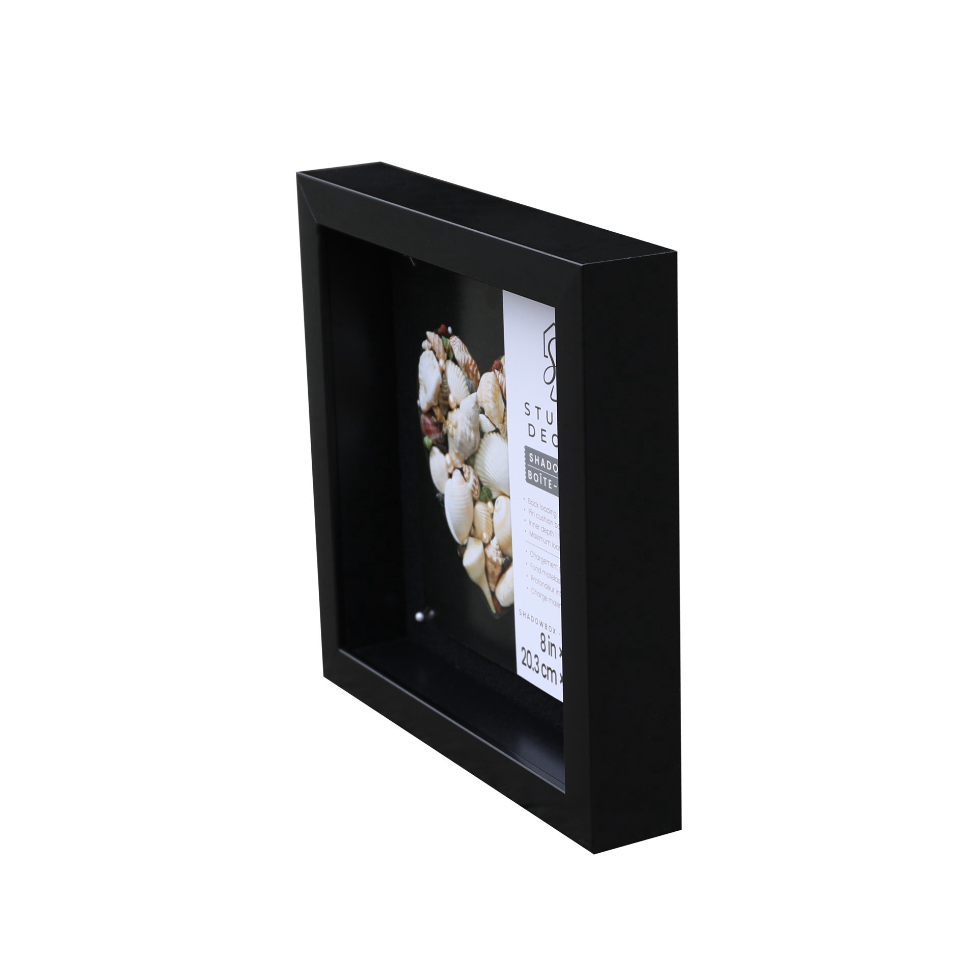 slide 4 of 5, 8" X 8" Flat Black Shadow Box By Studio Decor, 8 in x 8 in