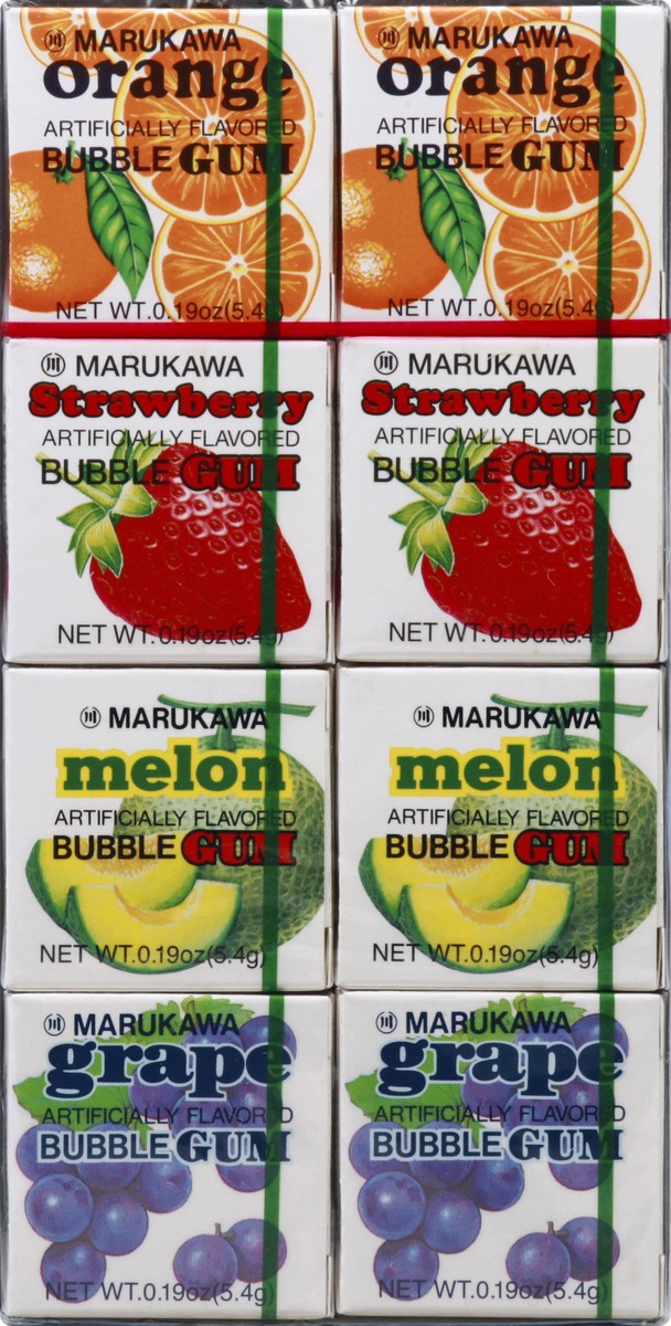 slide 1 of 9, Marukawa 8 Pack Gum, 1.5 oz