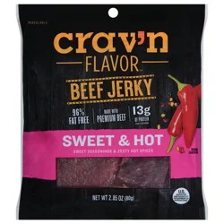 Crav'n Flavor Sweet & Hot Beef Jerky 2.85 oz
