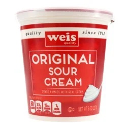 Weis Quality Grade A Original Sour Cream - 8 oz