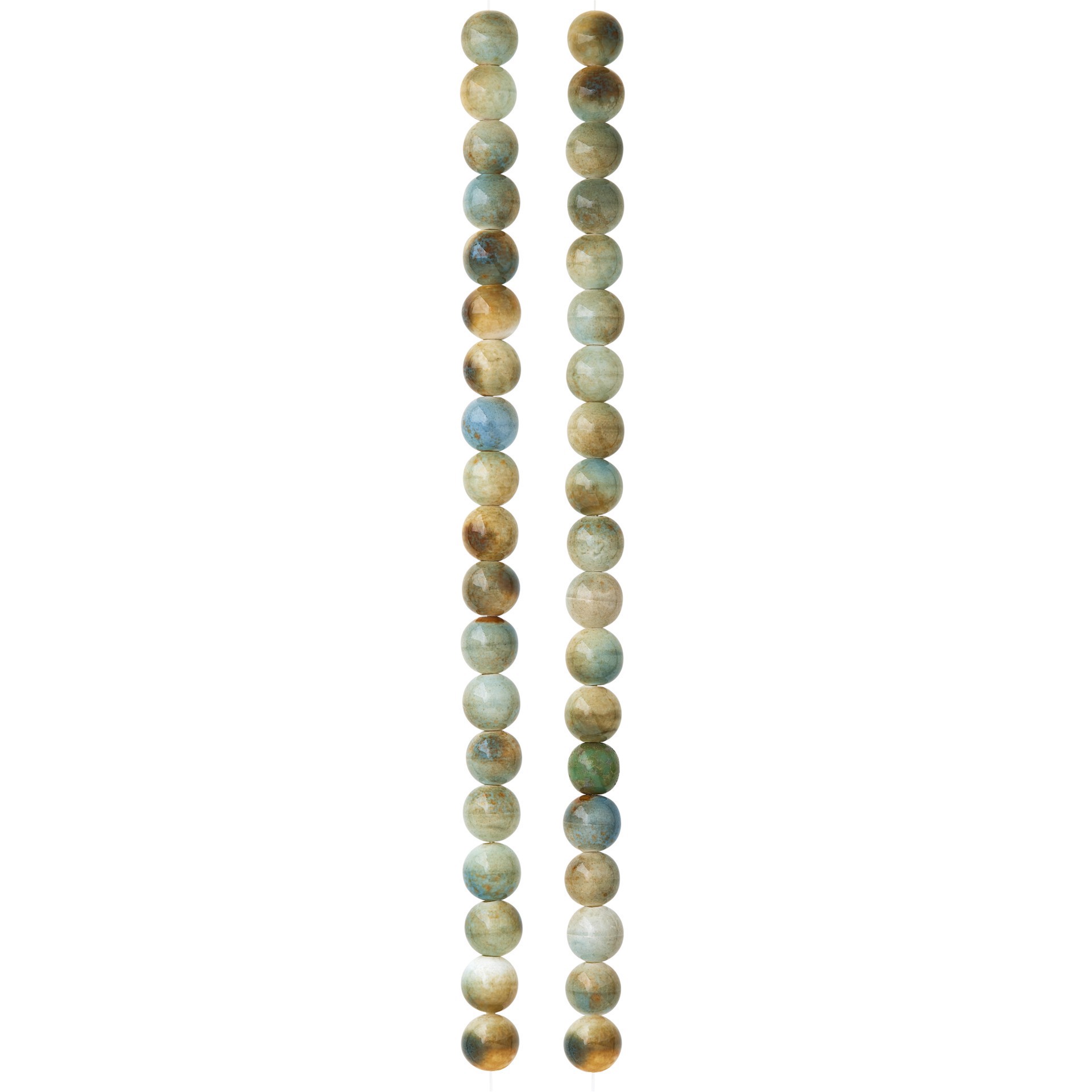 slide 2 of 3, Earth Ceramic Round Beads, 8mm By Bead Landing, 8mm