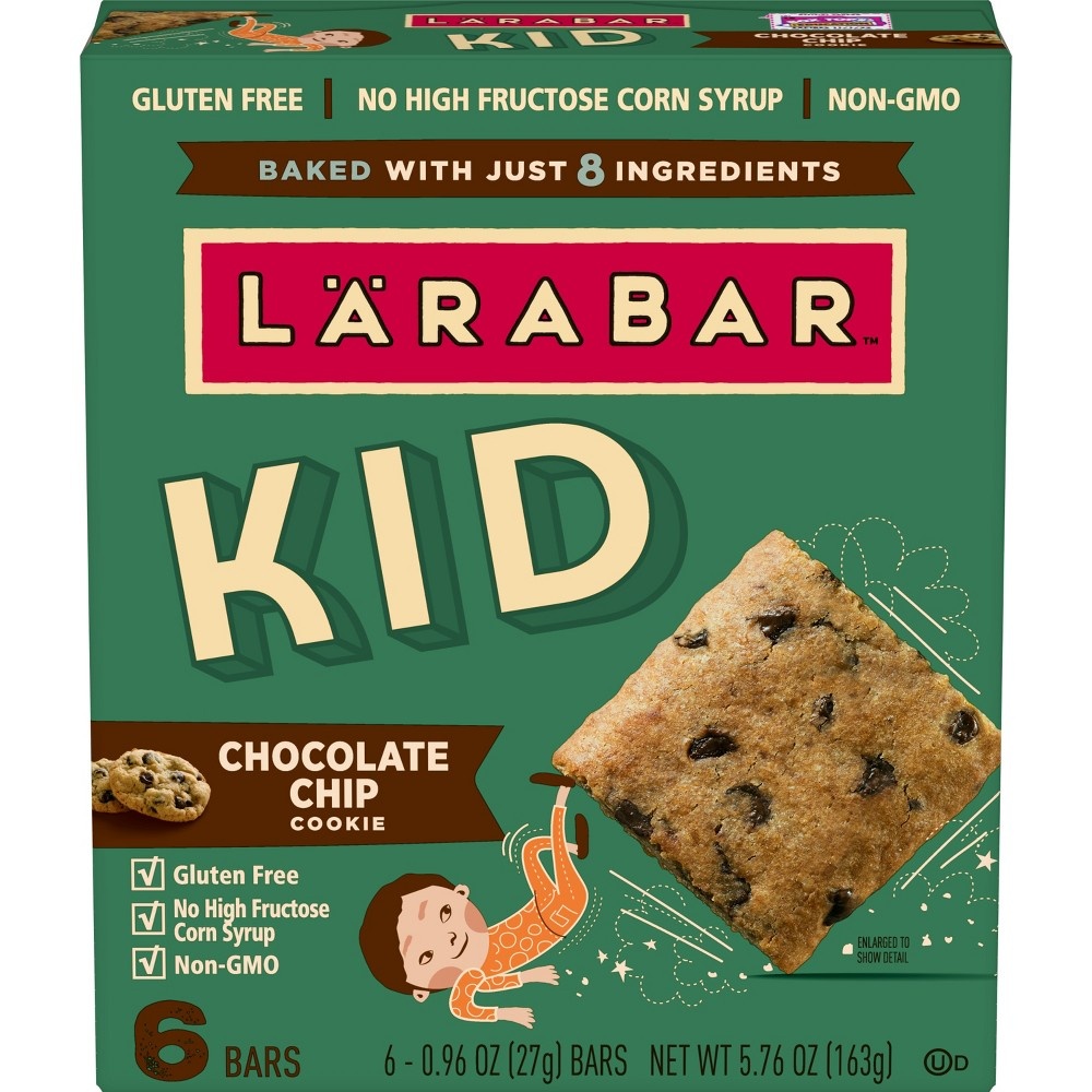 slide 3 of 3, LÄRABAR Kid Chocolate Chip Cookie Bars, 6 ct; 0.96 oz