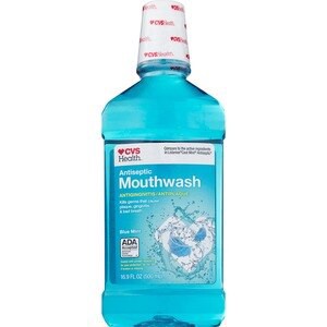 slide 1 of 1, CVS Health Antiseptic Mouthwash For Antigingivitis & Antiplaque, Blue Mint, 16.9 Oz, 1 ct