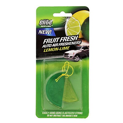 slide 1 of 1, Elite Auto Care Fruit Fresh Auto Air Freshener, Lemon-Lime, 1 ct