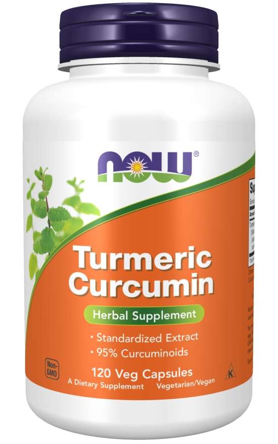 slide 1 of 1, NOW Supplements Turmeric Curcumin - 120 Veg Capsules, 120 ct