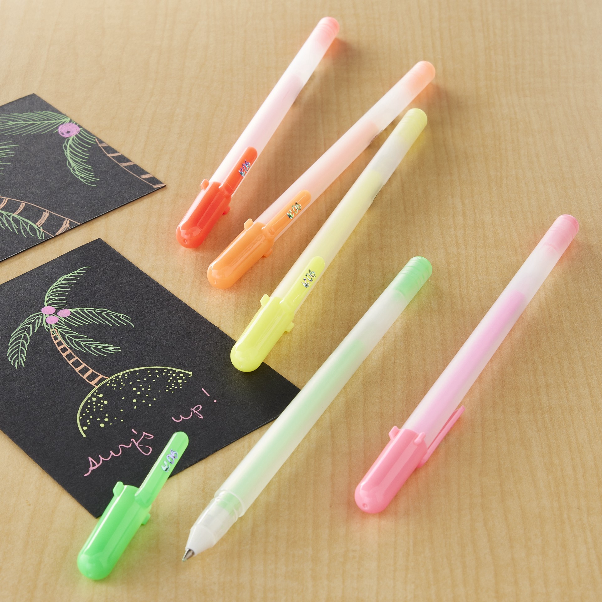 slide 4 of 4, Sakura Gelly Roll Moonlight 06 Fine Point Gel Pen 5 Color Set, Dawn, 0.3 mm