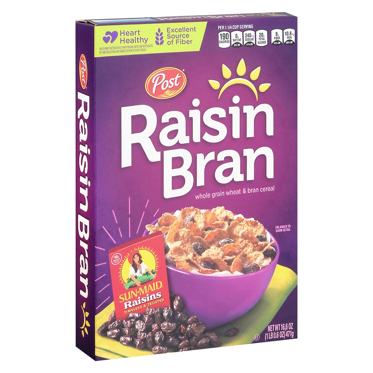 slide 8 of 14, Post Raisin Bran Cereal, 16.6 OZ Box, 16.60 oz