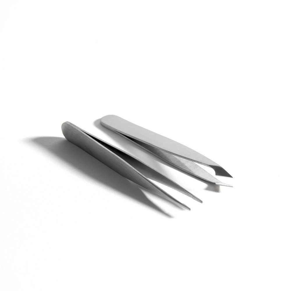 slide 6 of 9, Trim Compact Slant Point Tweezers - 2 Pack, 2 ct