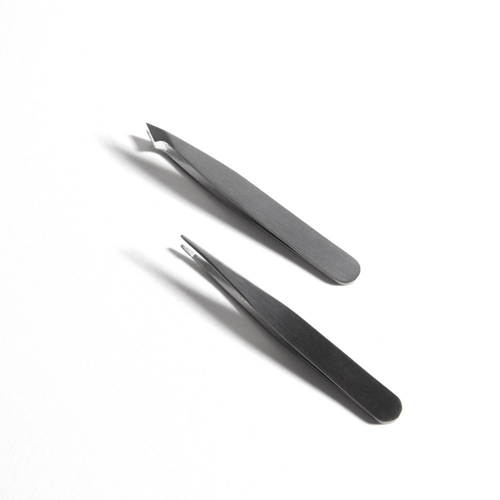slide 7 of 9, Trim Compact Slant Point Tweezers - 2 Pack, 2 ct
