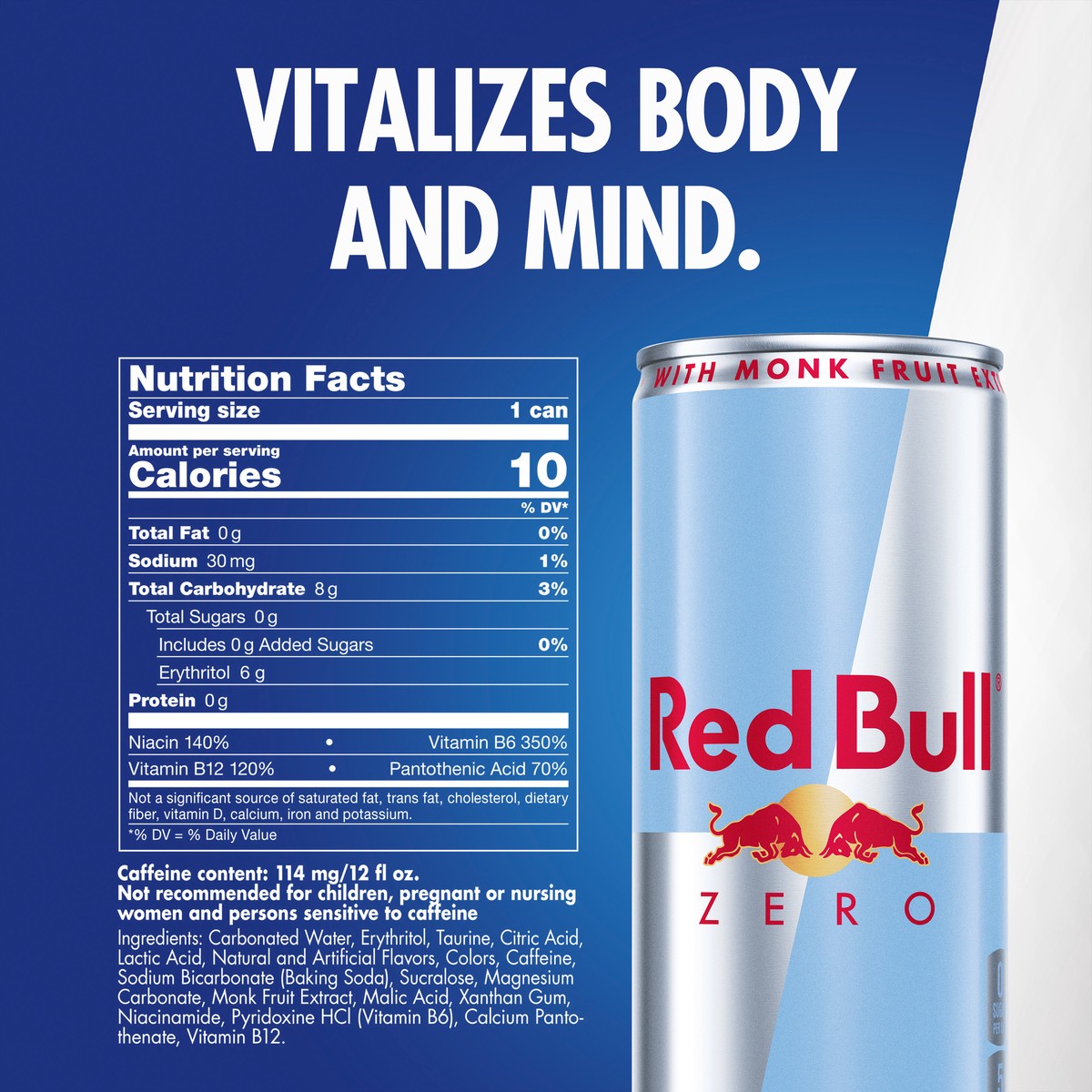 slide 4 of 7, Red Bull Zero Edition 12oz/4pk, 4 ct; 12 oz