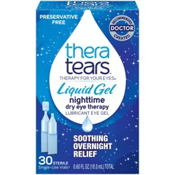 TheraTears Nighttime Dry Eye Therapy Liquid Gel, 30 Single-Use Vials