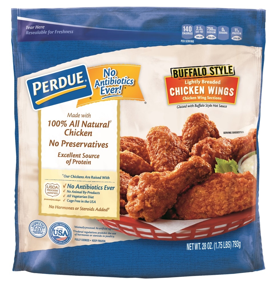 slide 1 of 2, PERDUE Buffalo Style Glazed Chicken Wings, 28 oz