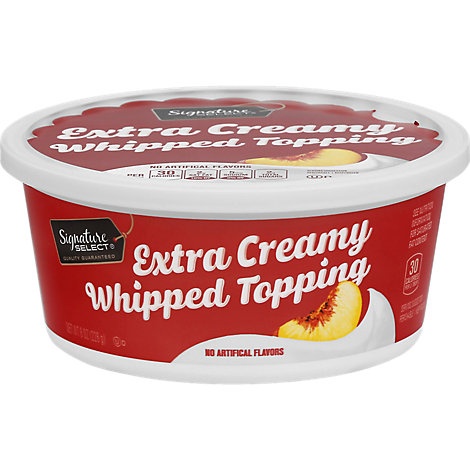 slide 1 of 1, Signature Select/Kitchens Whipped Topping Extra Creamy, 8 oz