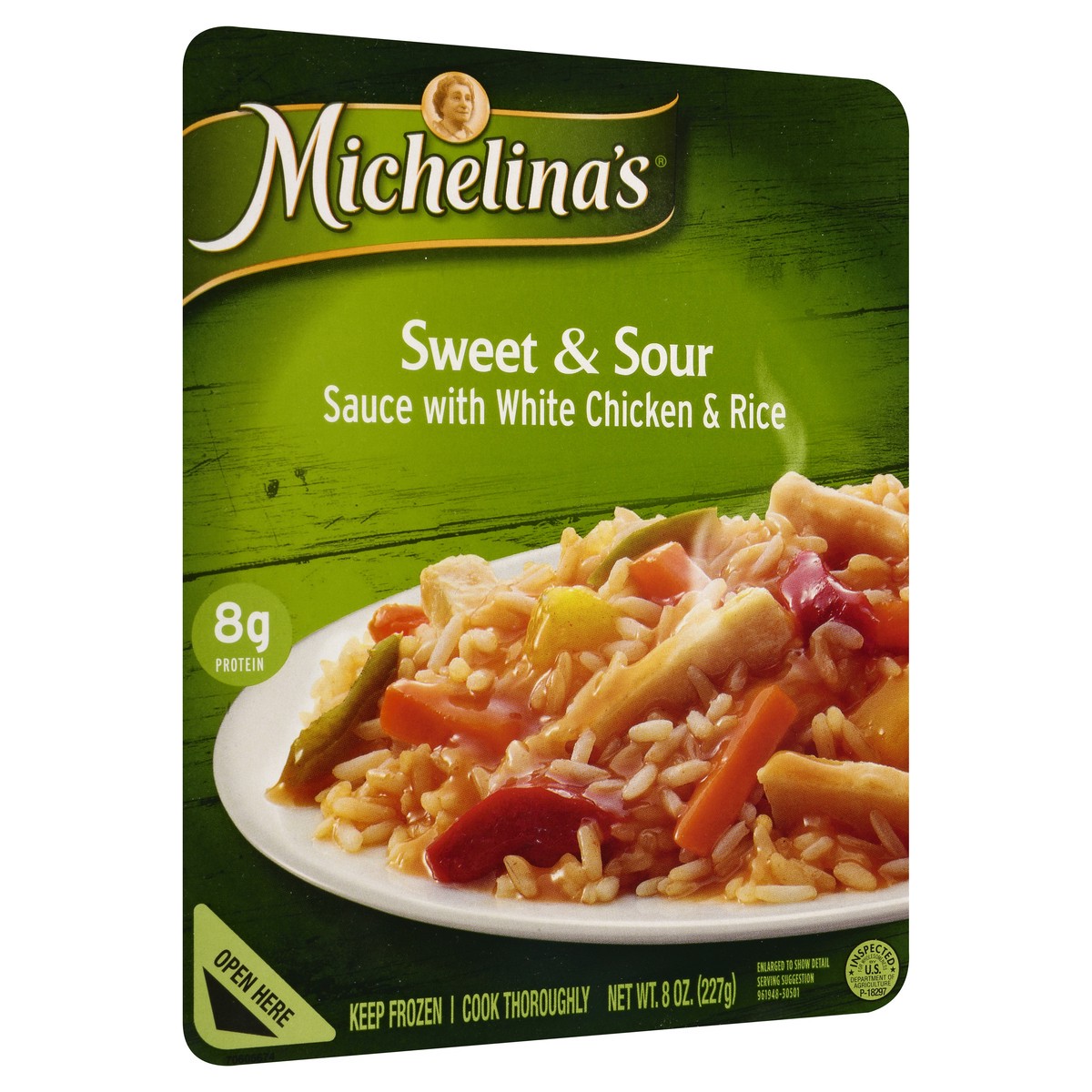 slide 2 of 9, Michelina's Sweet and Sour Chicken w/Rice 8.0 Oz. (Frozen), 8 oz