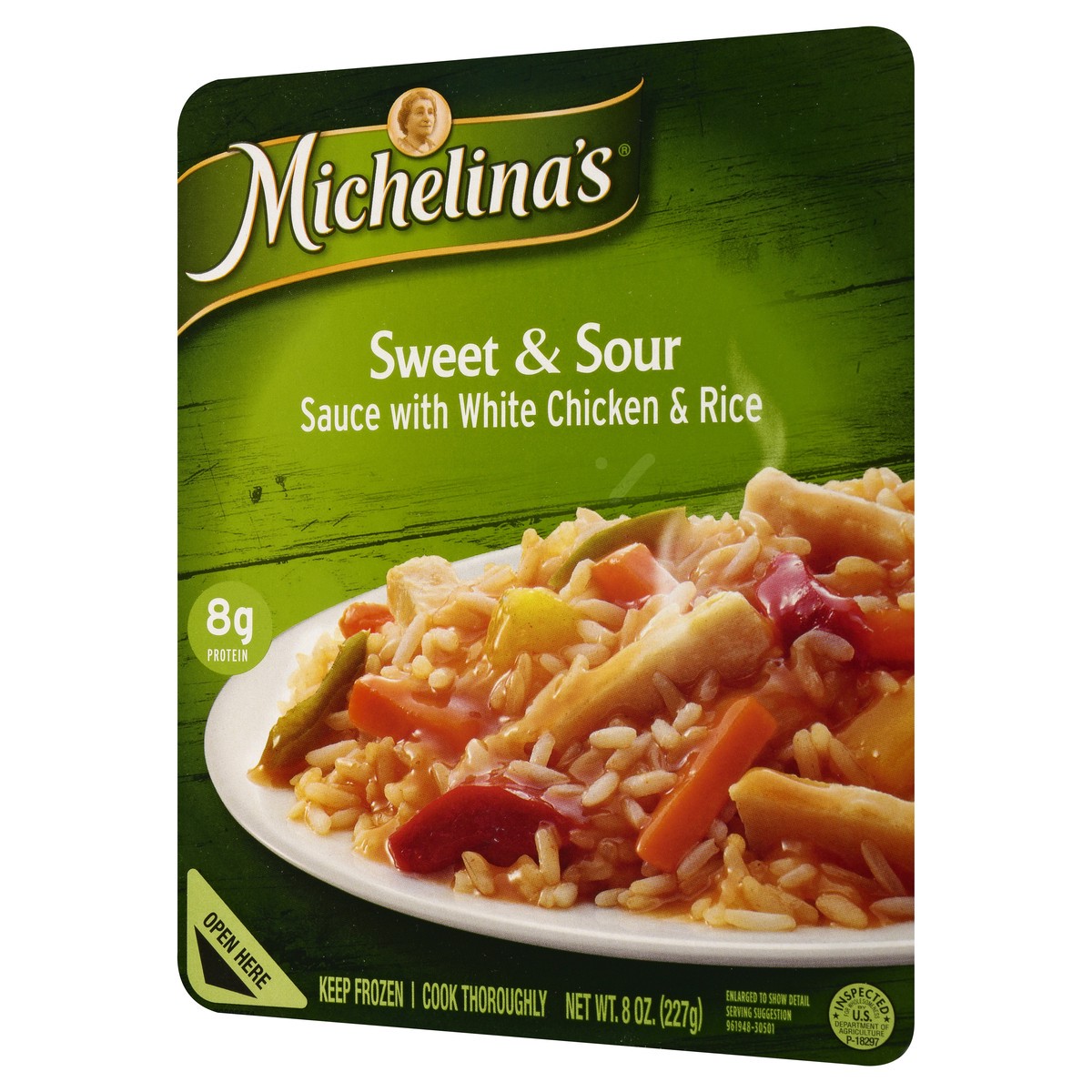 slide 4 of 9, Michelina's Sweet and Sour Chicken w/Rice 8.0 Oz. (Frozen), 8 oz