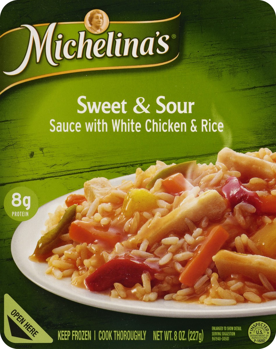 slide 7 of 9, Michelina's Sweet and Sour Chicken w/Rice 8.0 Oz. (Frozen), 8 oz