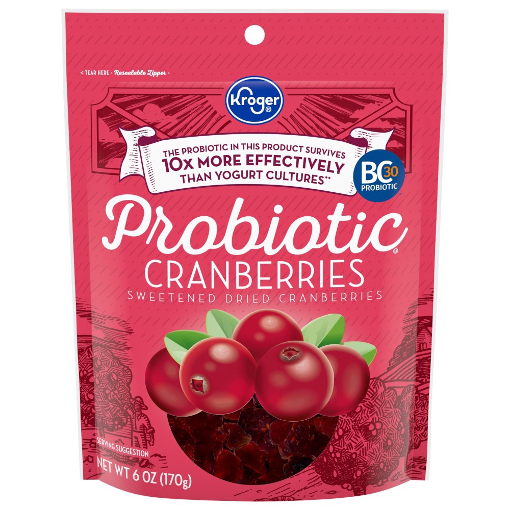 slide 2 of 2, Kroger Probiotic Dried Cranberries, 6 oz