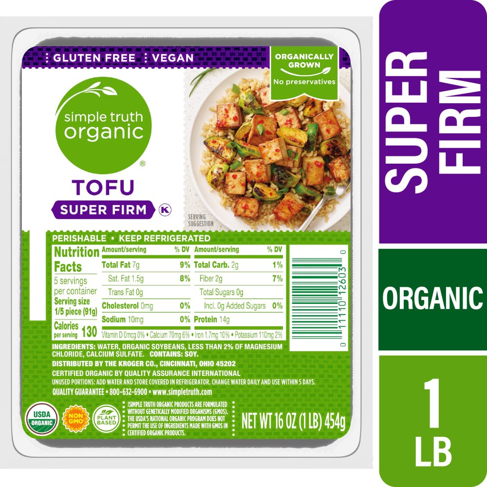 slide 1 of 4, Simple Truth Organic Super Firm Tofu, 16 oz