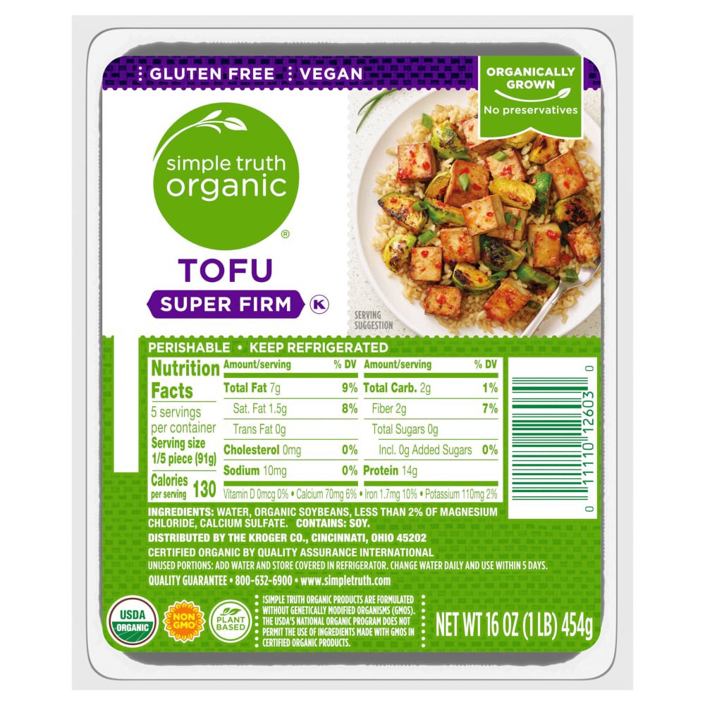 slide 1 of 4, Simple Truth Organic Super Firm Tofu, 16 oz