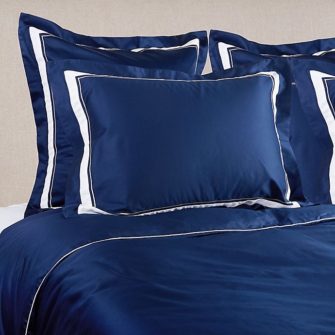 slide 1 of 1, Frette At Home Arno Queen Duvet Cover - Navy/White, 1 ct