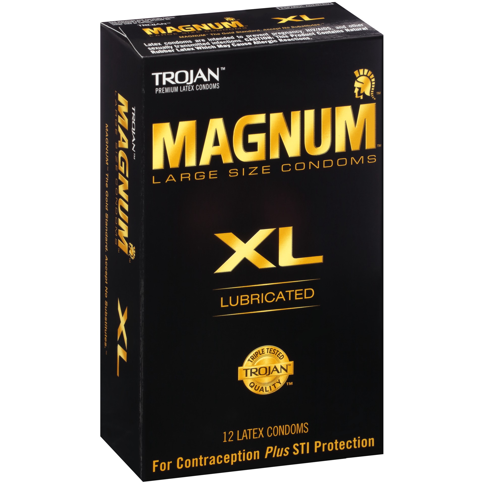 slide 4 of 4, Trojan Magnum XL Large Size Lubricated Condoms - 12 Count, 12 ct