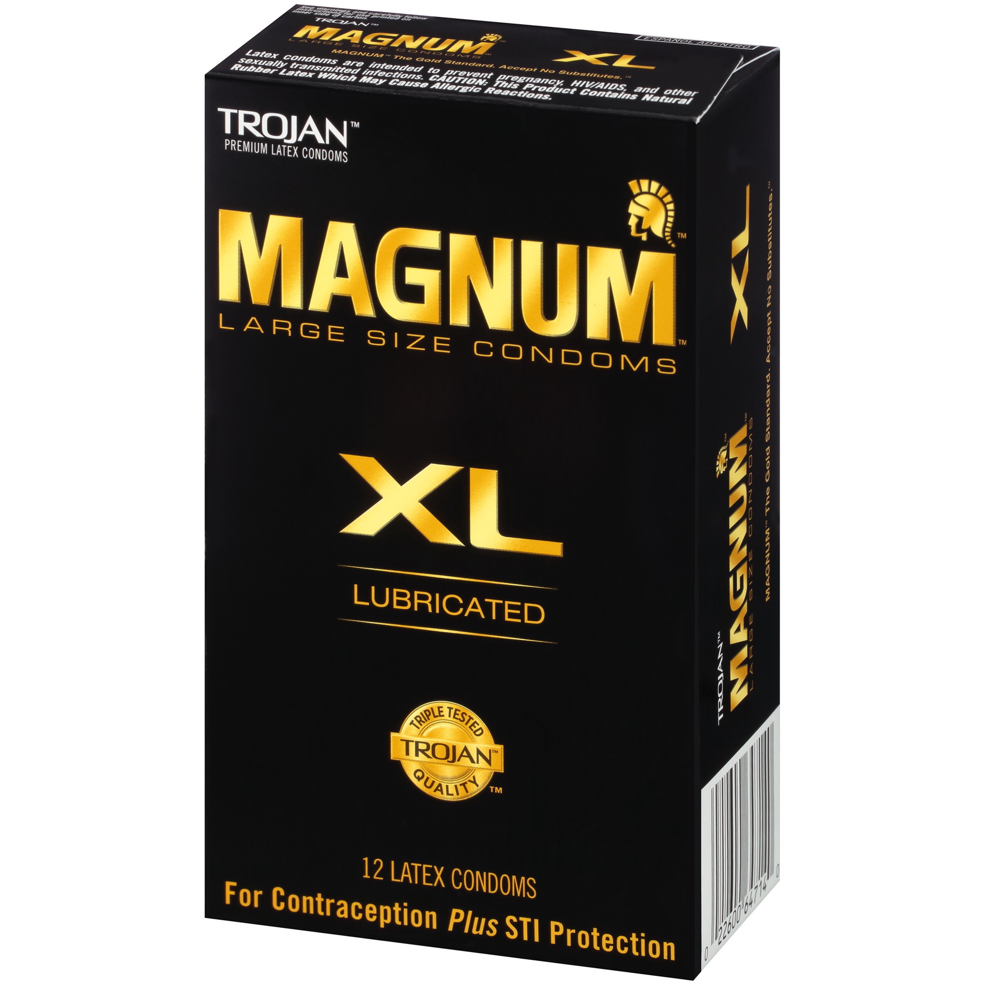 slide 3 of 4, Trojan Magnum XL Large Size Lubricated Condoms - 12 Count, 12 ct