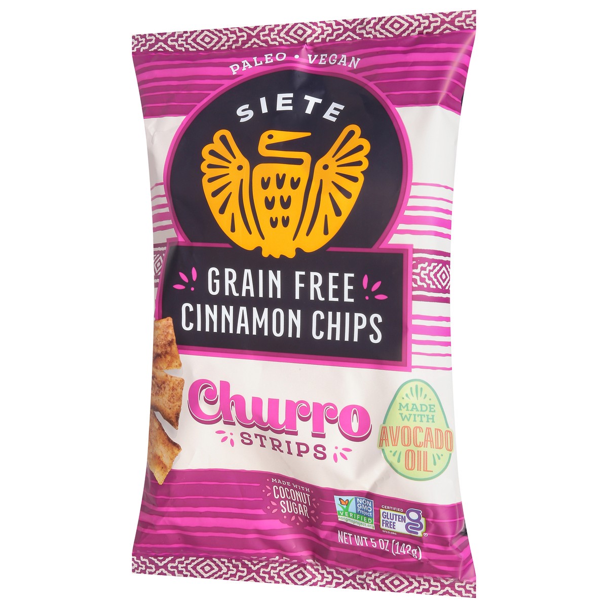 slide 3 of 9, Siete Grain Free Cinnamon Chips Churro Strips 5 oz, 1 ct
