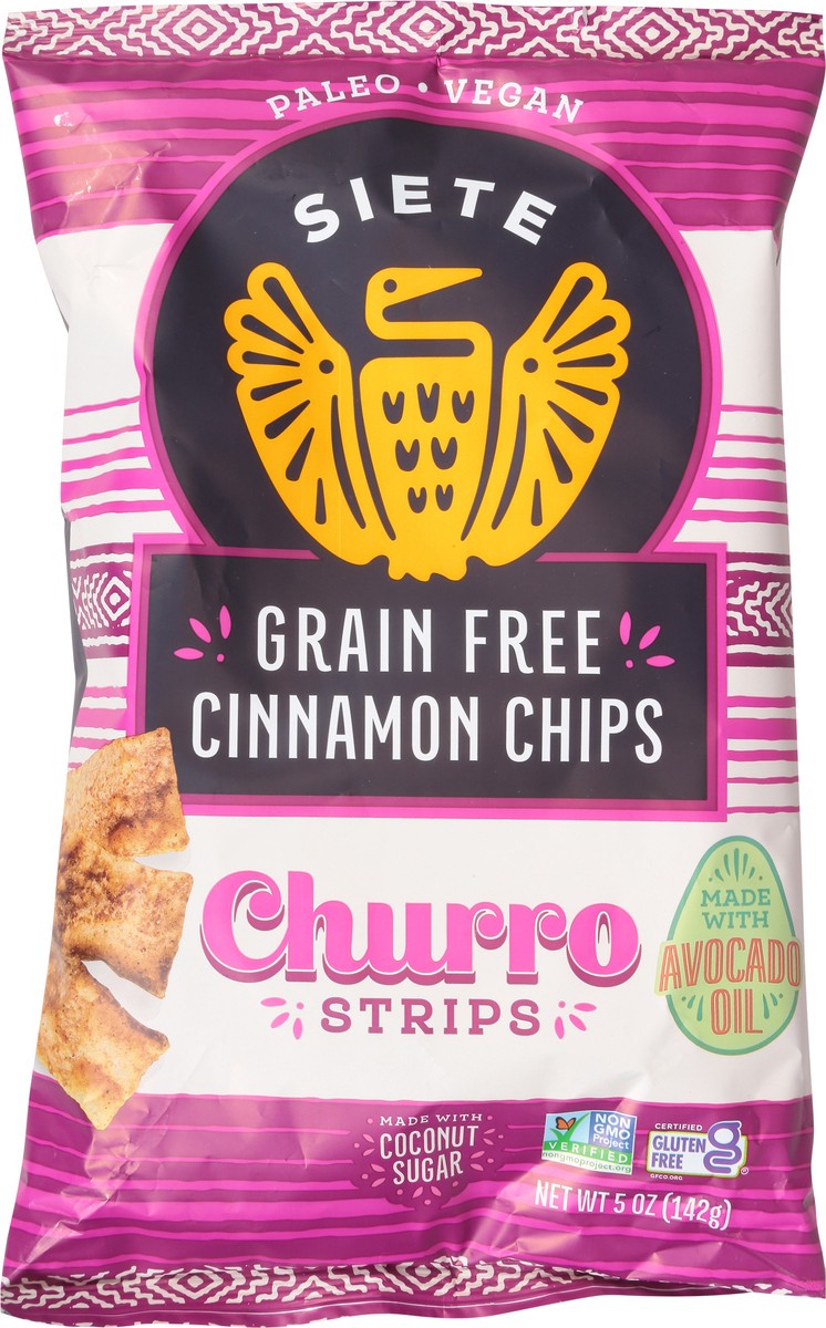 slide 6 of 9, Siete Grain Free Cinnamon Chips Churro Strips 5 oz, 1 ct