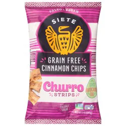 Siete Grain Free Cinnamon Chips Churro Strips 5 oz
