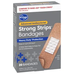 Kroger Advanced Antibacterial Strong Strips Bandages