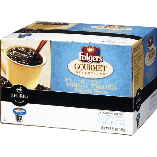 Folgers Gourmet Selections Vanilla Biscotti Coffee 12 ct; 3.81 oz Shipt