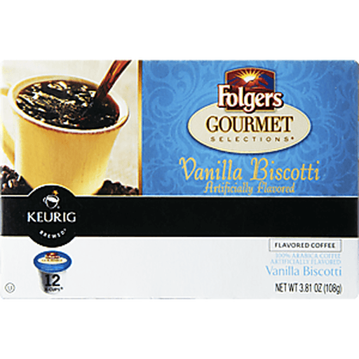 Folgers Gourmet Selections Vanilla Biscotti Coffee 12 ct; 3.81 oz Shipt