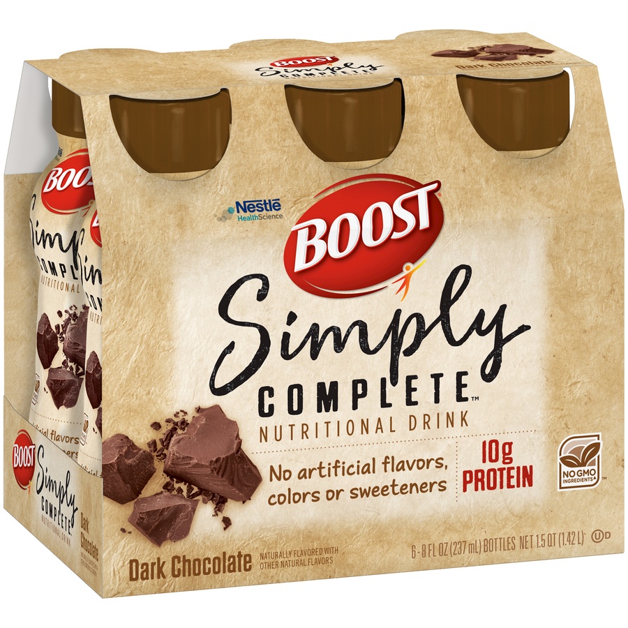 slide 2 of 8, Boost Simply Complete Dark Chocolate, 6 ct; 8 fl oz