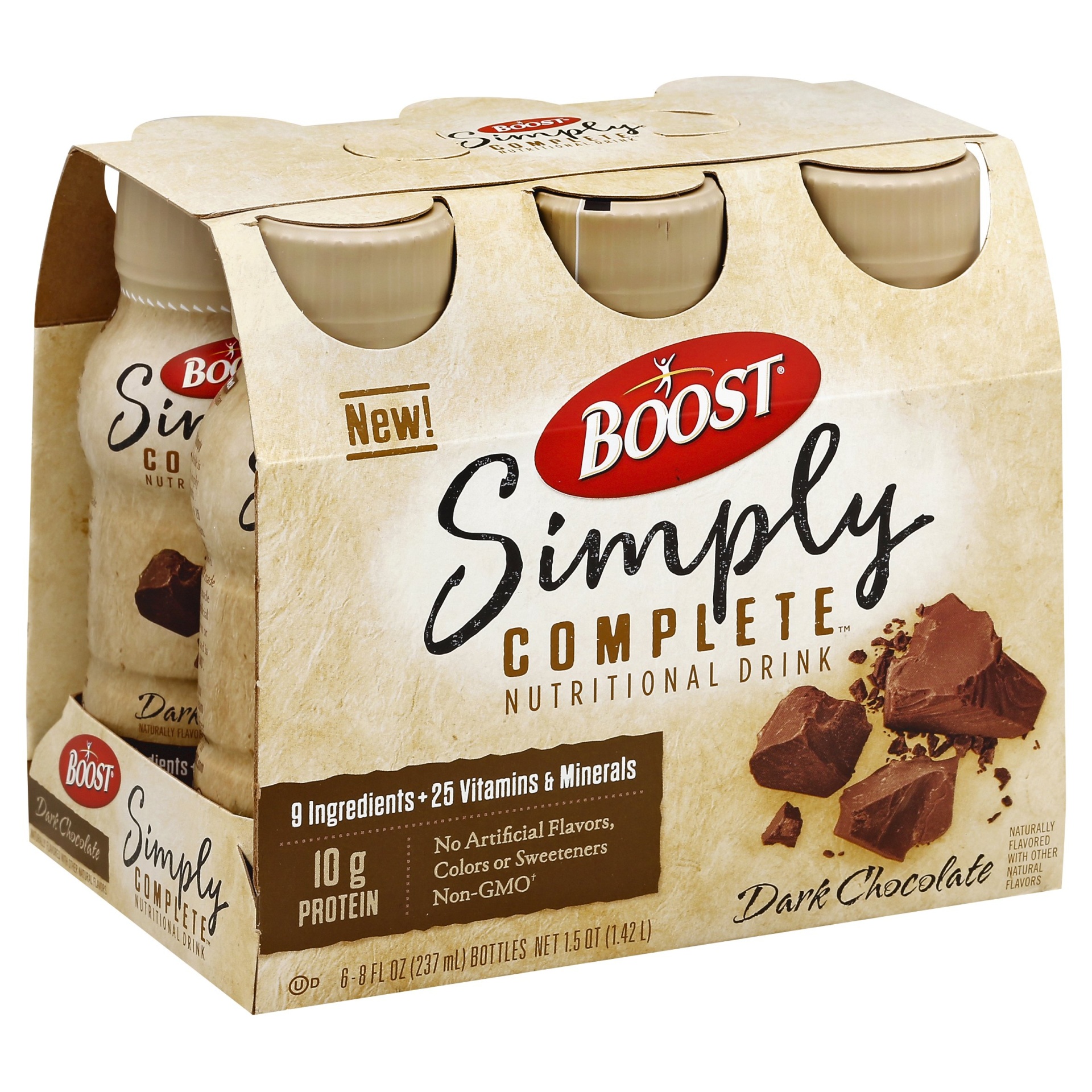 slide 1 of 8, Boost Simply Complete Dark Chocolate, 6 ct; 8 fl oz