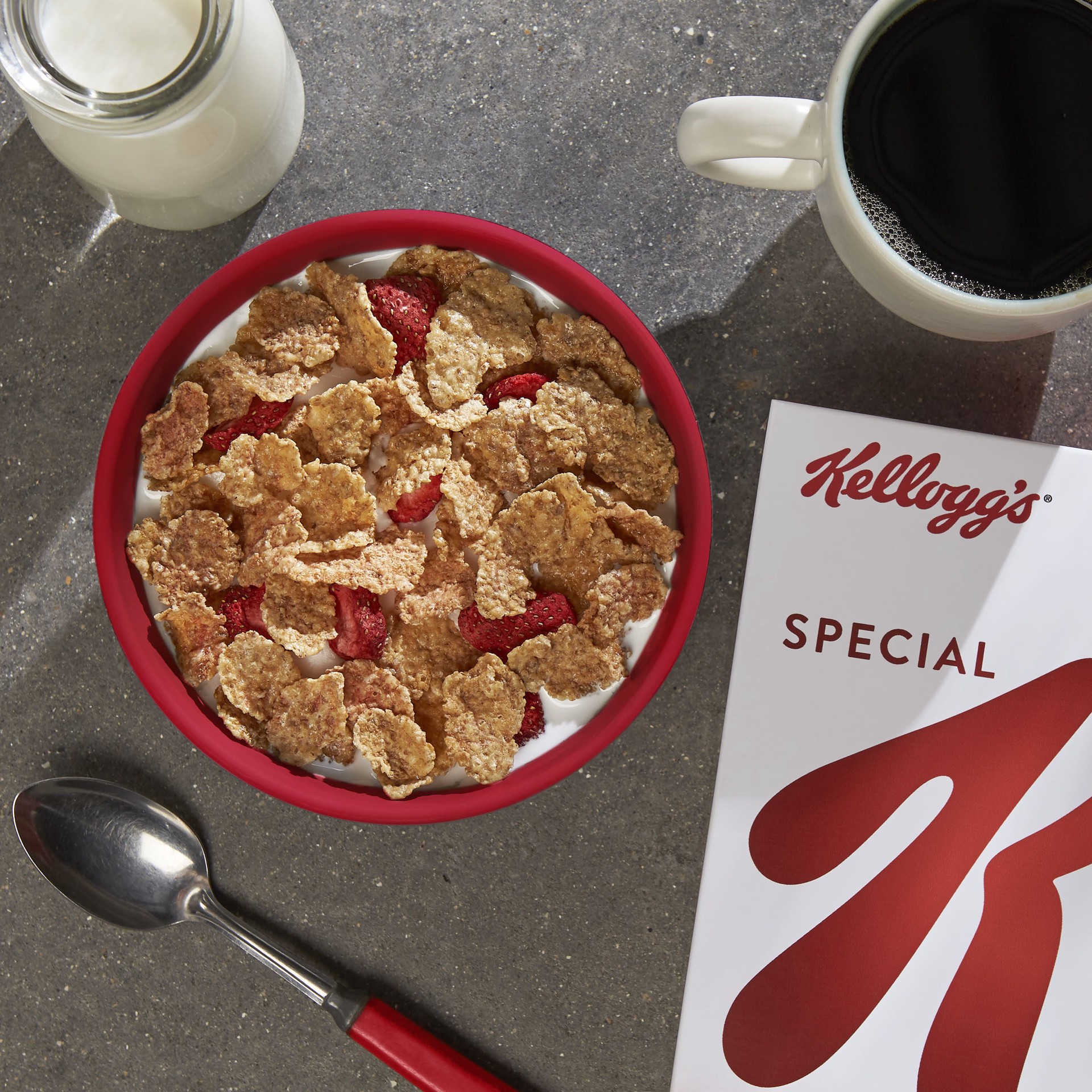 slide 5 of 5, Special K Kellogg's Special K Breakfast Cereal, 11 Vitamins and Minerals, Made with Real Strawberries, Red Berries, 37oz Box, 2 Bags, 37 oz